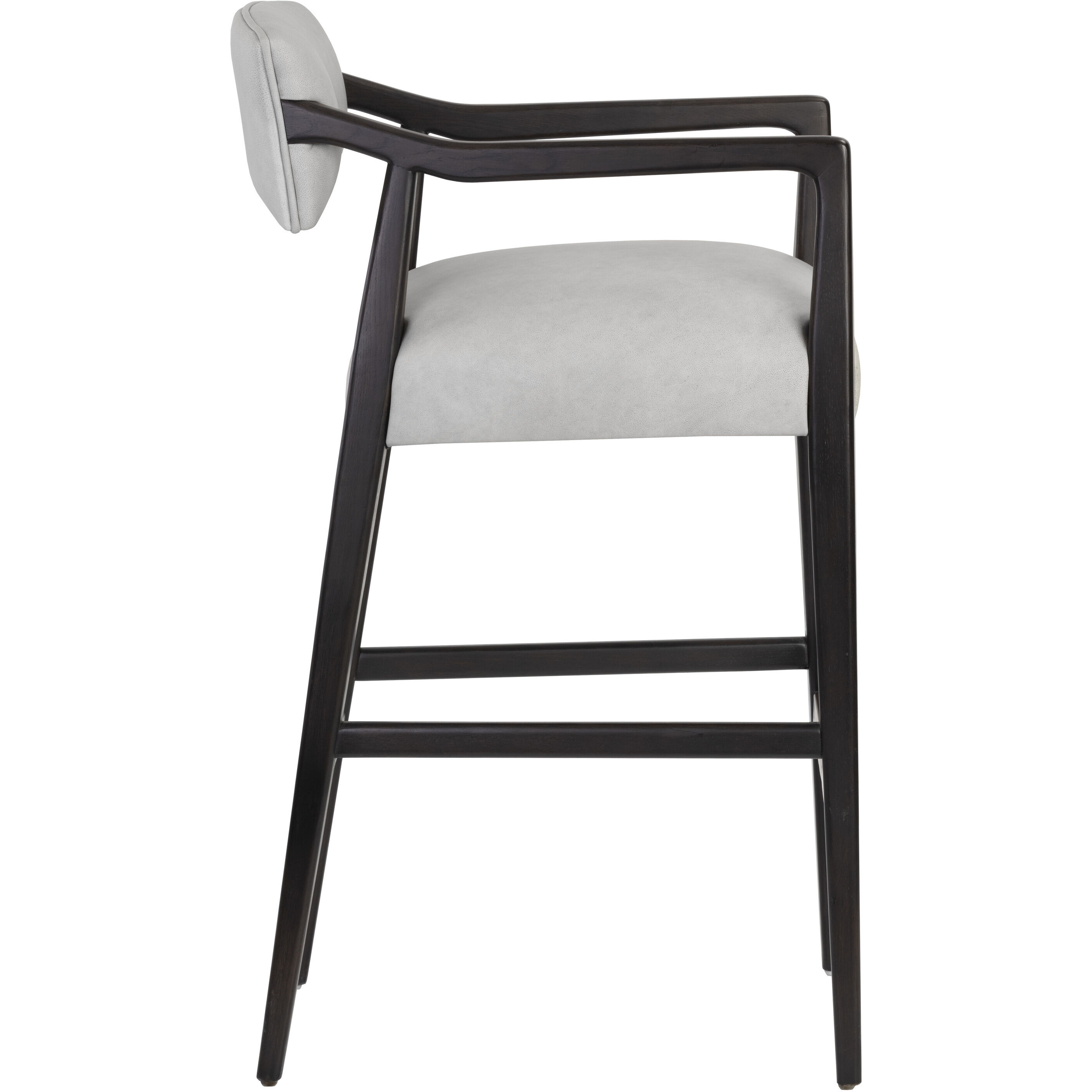 Keagan 41.5 inch Saloon Light Grey Leather Barstool